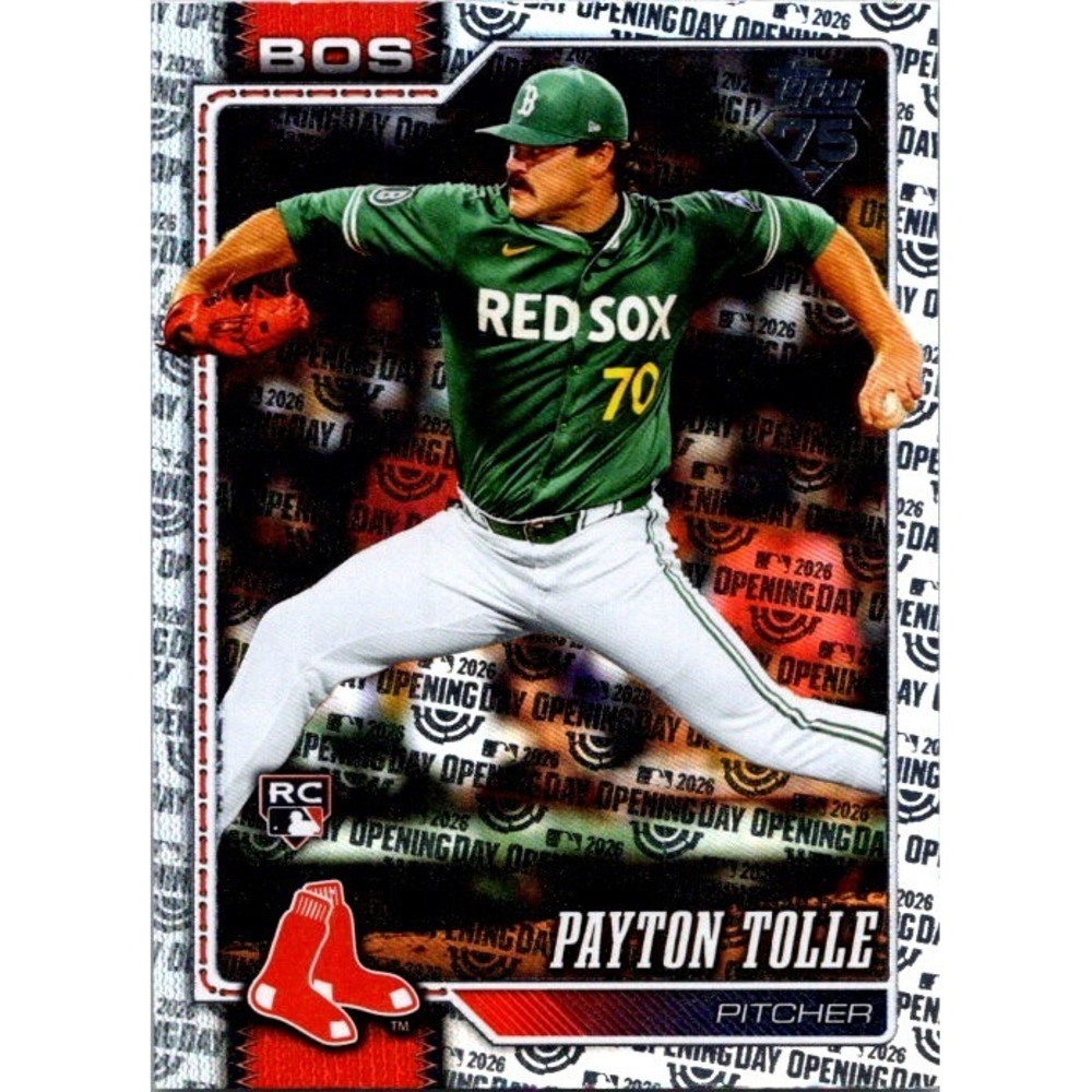 2026 Topps #15 Payton Tolle Opening Day Foil Boston Red Sox